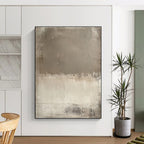 Taupe Textured Surface Abstract Painting with Calm Neutrality WINK119