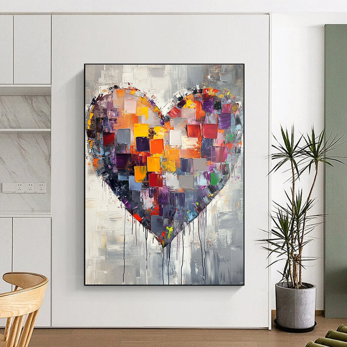 Colorful Heart Abstract - Vibrant Emotion - Filled Art GAB0510
