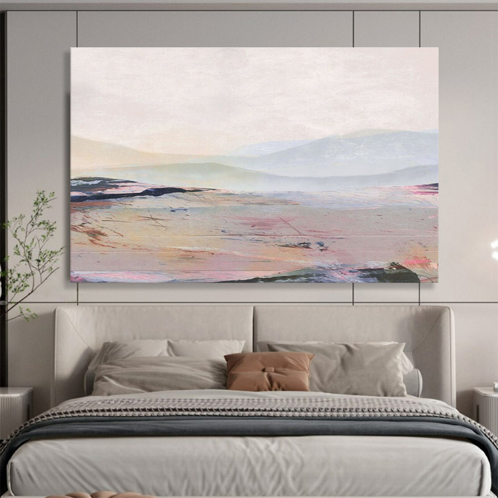 Pastel Landscape Abstract Painting for Romantic Spaces YHT129
