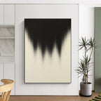Black and White Gradient Shape Abstract Painting for Modern Art Gallery Installations GAB1368