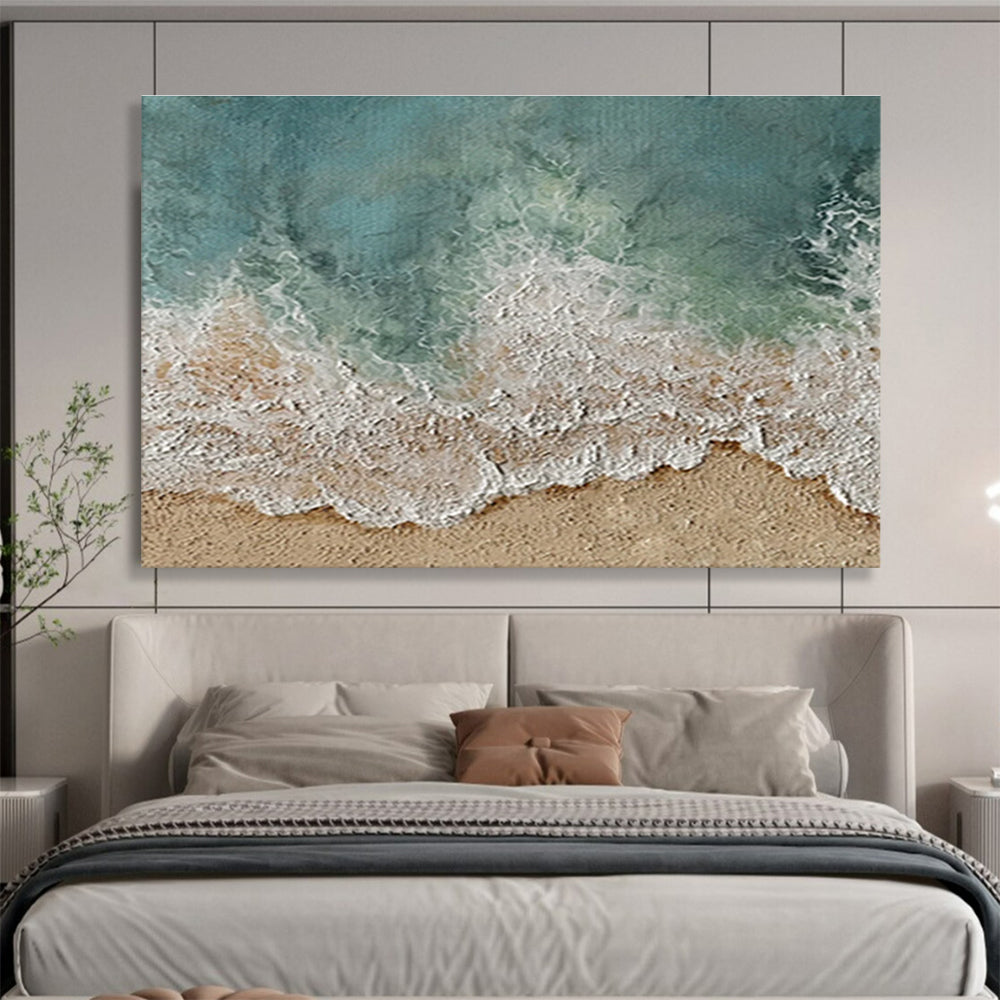Aerial Beach Wave Abstract Painting for Luxury Resort Spas YHT254