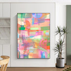 Pastel Color Block Abstract Painting for Whimsical - Styled Studios GAB1042