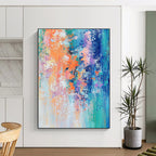 Vibrant Color Fusion Abstract Painting for Modern Spaces GAB0660