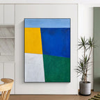 Color - Blocked Simplicity Abstract Painting with Vibrant Clarity WINK219