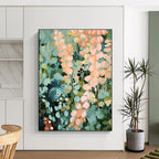 Soft Floral Field Abstract Painting for Relaxing Sunrooms HENG428
