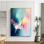 Colorful Fluid Abstract Painting for Creative Office Break Areas GAB1232