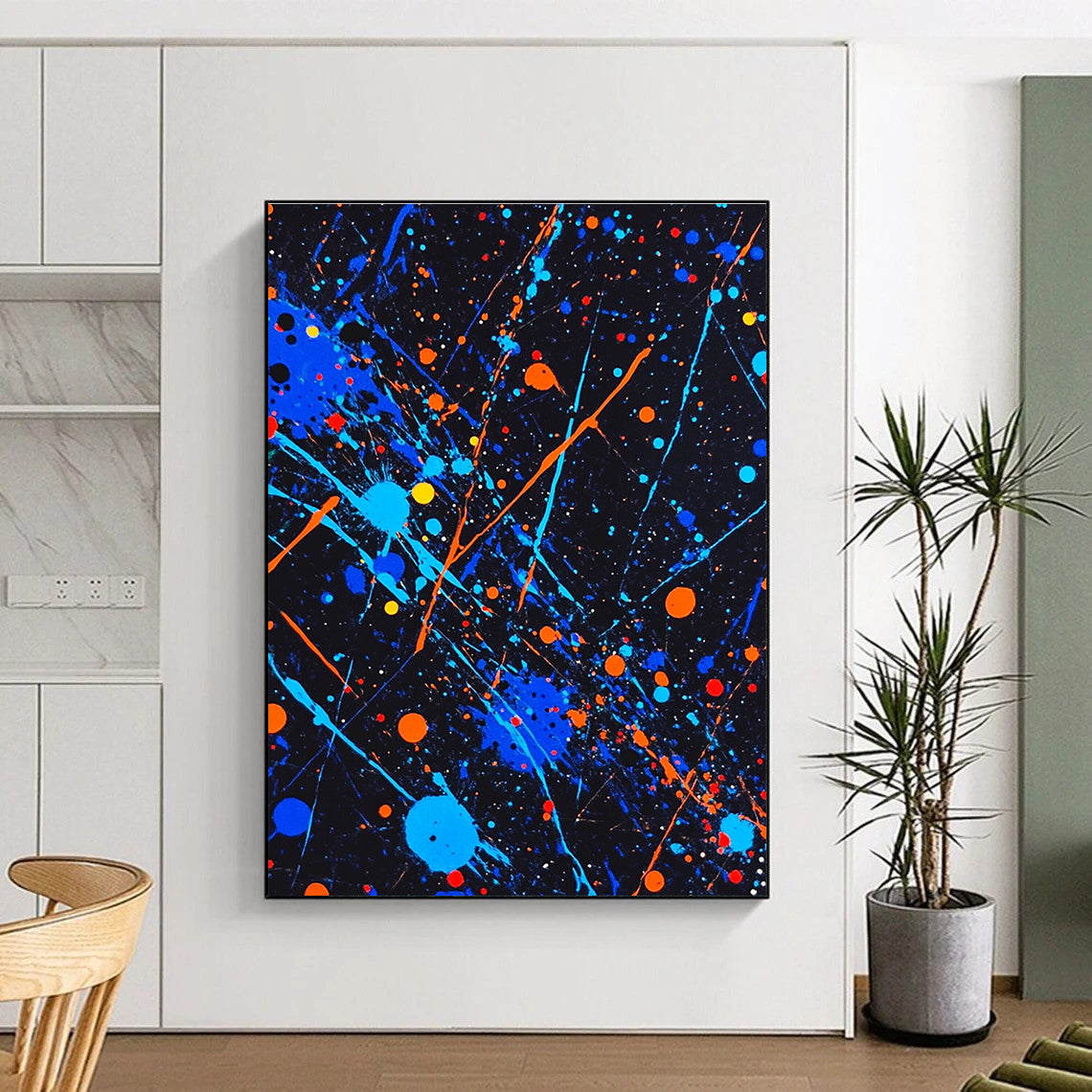 Colorful Splatter Abstract Painting for Vibrant Spaces GAB1450