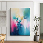 Vivid Color Abstract Painting with Fluid Lines WINK815