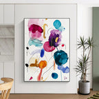 Colorful Fluid Abstract Painting for Creative Studio Lounges GAB1256