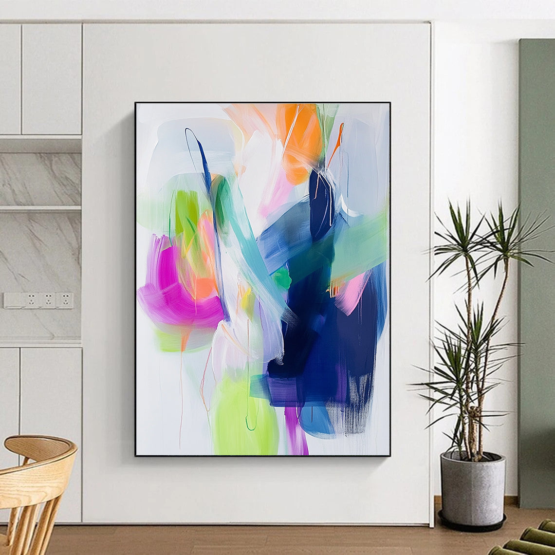 Pastel - Hued Abstract Flow Painting with Soft Movement WINK628