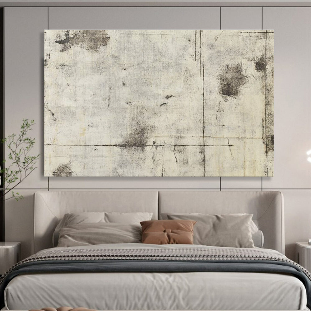 Gray Textured Background Abstract Painting with Industrial Charm ABS612
