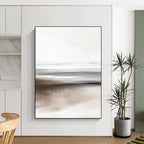 Monochrome Beach Abstract Painting for Industrial - Style Lofts GAB0983