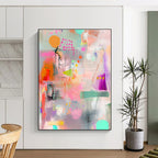 Pastel Abstract Fusion Painting of Playful Harmony GAB0176