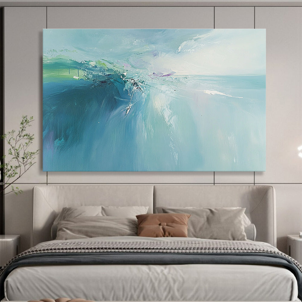 Soft Blue Sea - Sky Abstract Painting ABS208