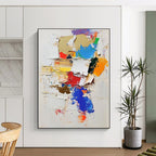 Colorful Collage Abstract Painting with Playful Creativity WINK476