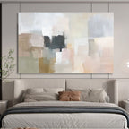 Neutral Blocks Abstract Composition Painting ABS220