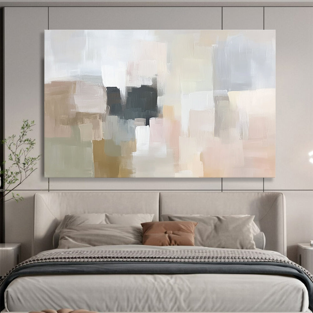 Neutral Blocks Abstract Composition Painting ABS220