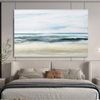 Calm Sea Abstract Painting for Coastal Bedrooms YHT128