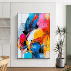 Colorful Expressive Abstract Painting with Vivid Emotions WINK596