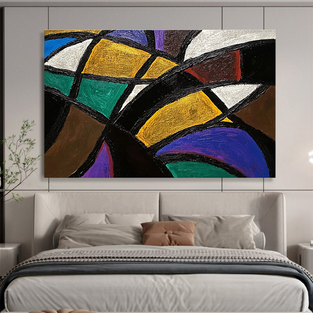 Colorful Geometric Intersections  A Play of Shapes ABS032