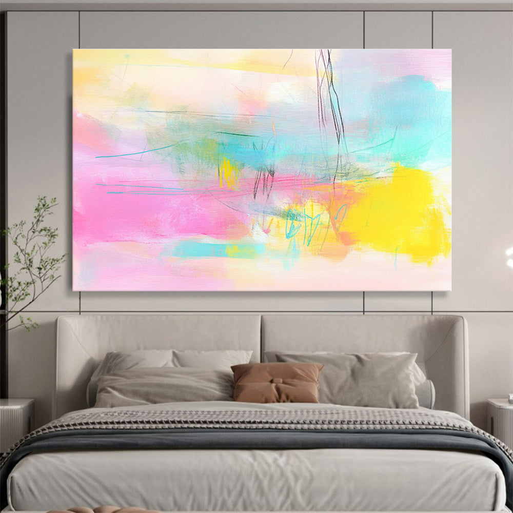 Pastel Color Abstract with Soft Brushstrokes Abstract Painting ABS370