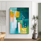 Colorful Bubbles Abstract Painting for Playful Cafes GAB1083