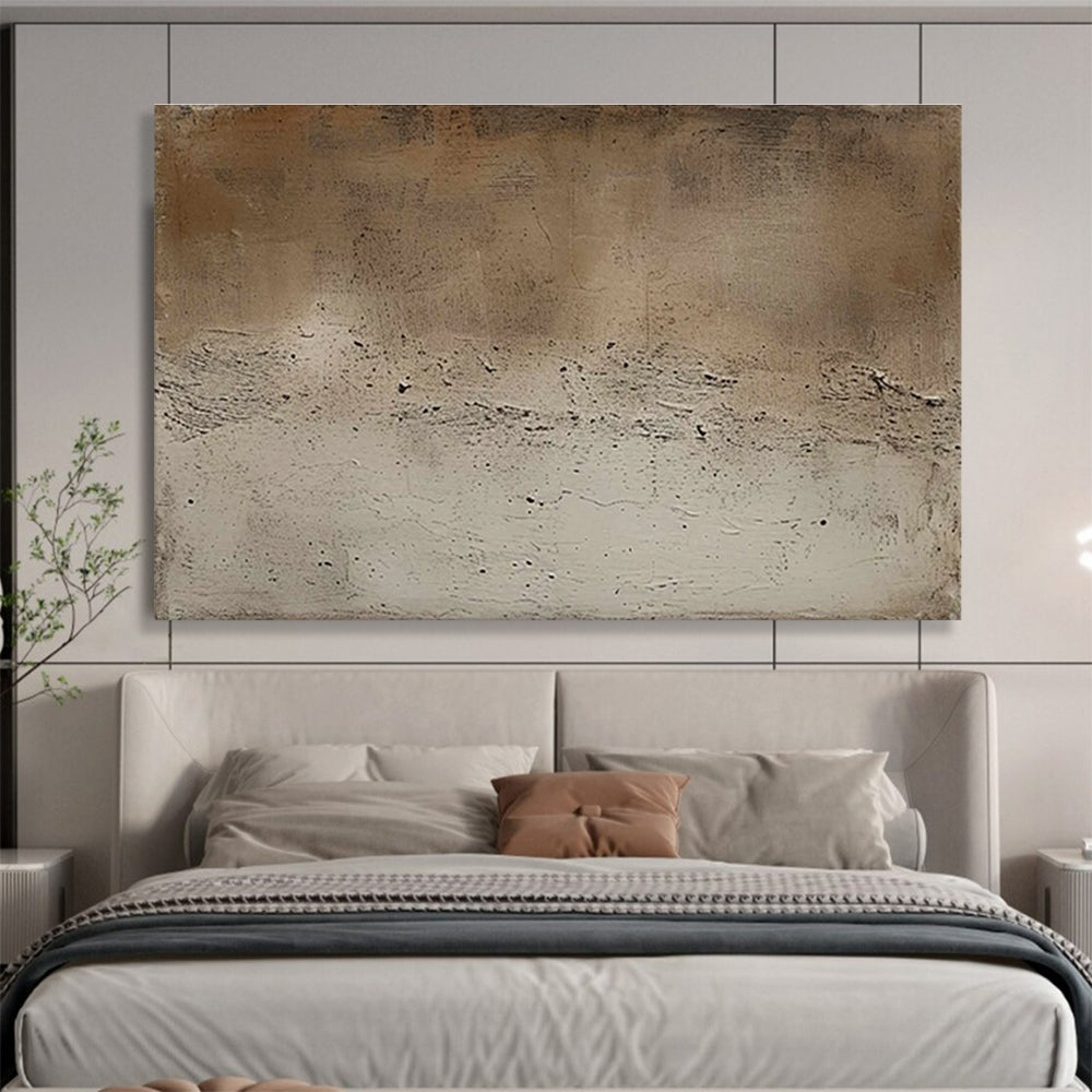 Neutral Textured Abstract Painting for Minimalist Art Galleries YHT257