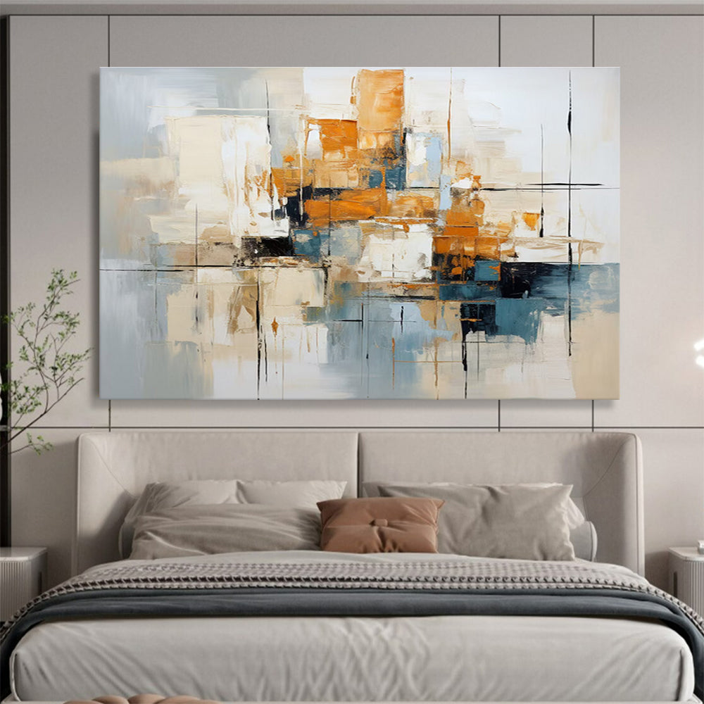 Neutral Abstract Composition Painting for Minimalist Spaces YHT006