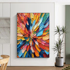 Colorful Flower - like Abstract Painting with Vivid Blossom WINK302
