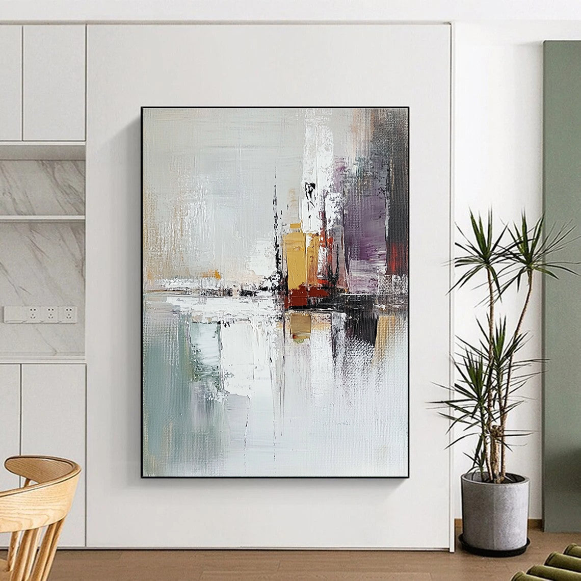 Urban Reflection Abstract Painting for Modern - Styled Lofts GAB1078