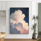 Dramatic Cloud Formation Abstract Painting of Atmospheric Depth GAB0172