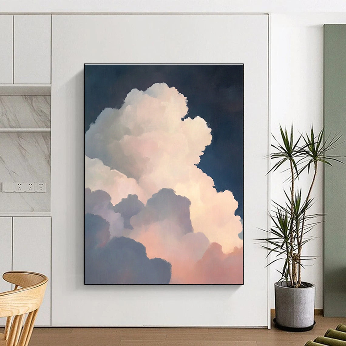 Dramatic Cloud Formation Abstract Painting of Atmospheric Depth GAB0172