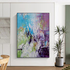 Colorful Eclectic Abstract Painting for Creative Coworking Spaces HENG472