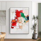 Textured Color Block Abstract Painting with Bold Simplicity WINK589