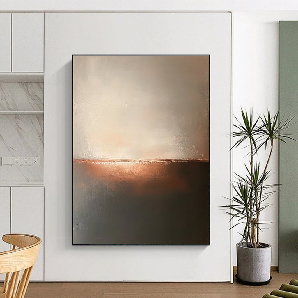 Copper Horizon Abstract - Subtle Landscape Art GAB0561