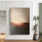 Copper Horizon Abstract - Subtle Landscape Art GAB0561