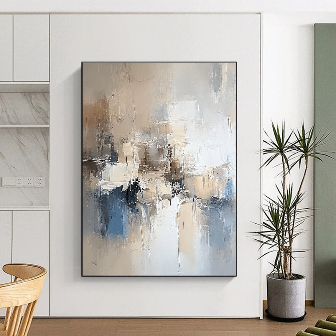 Neutral Tones Abstract Painting with Subtle Elegance WINK801