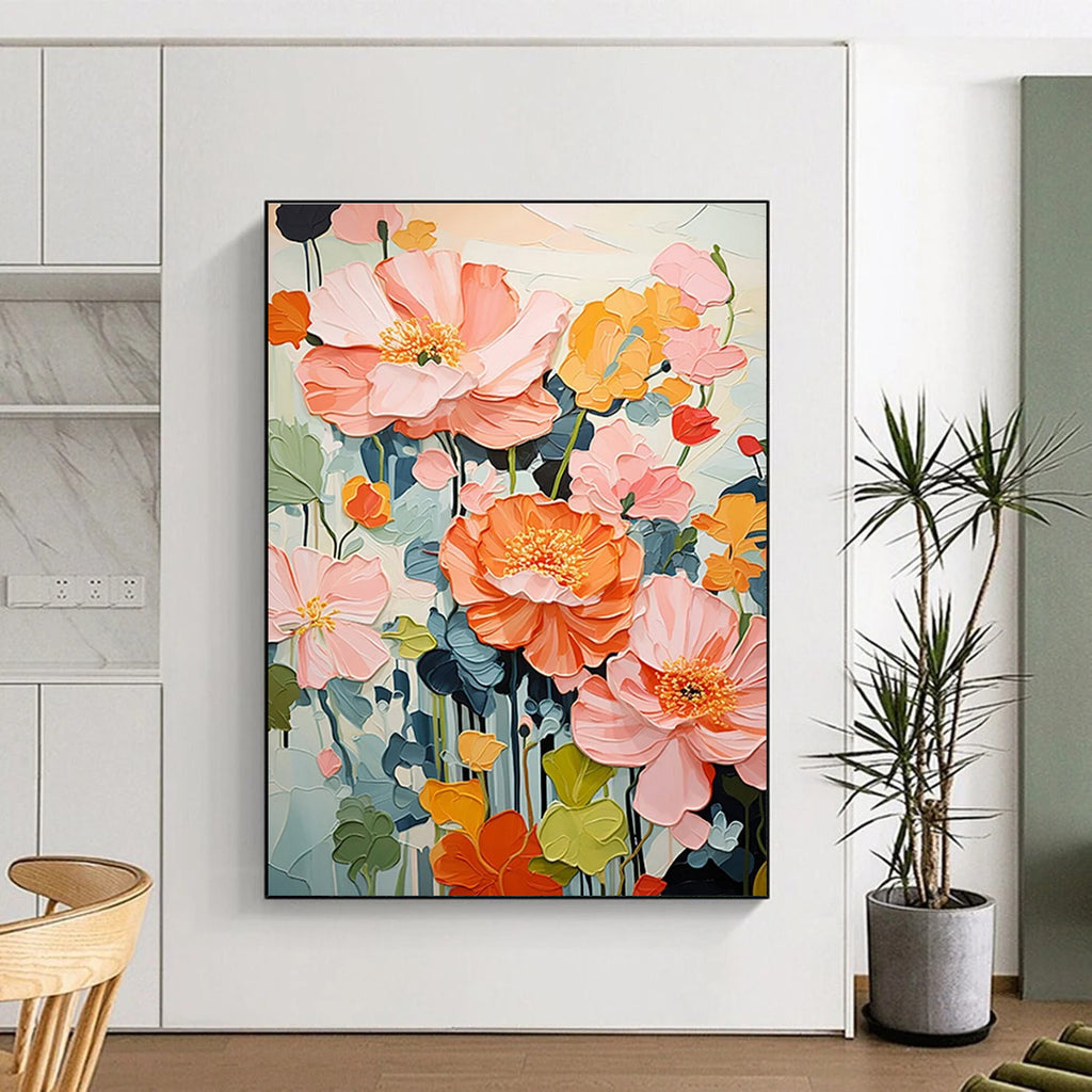 Pastel Floral Abstract Painting for Charming Nurseries HENG425