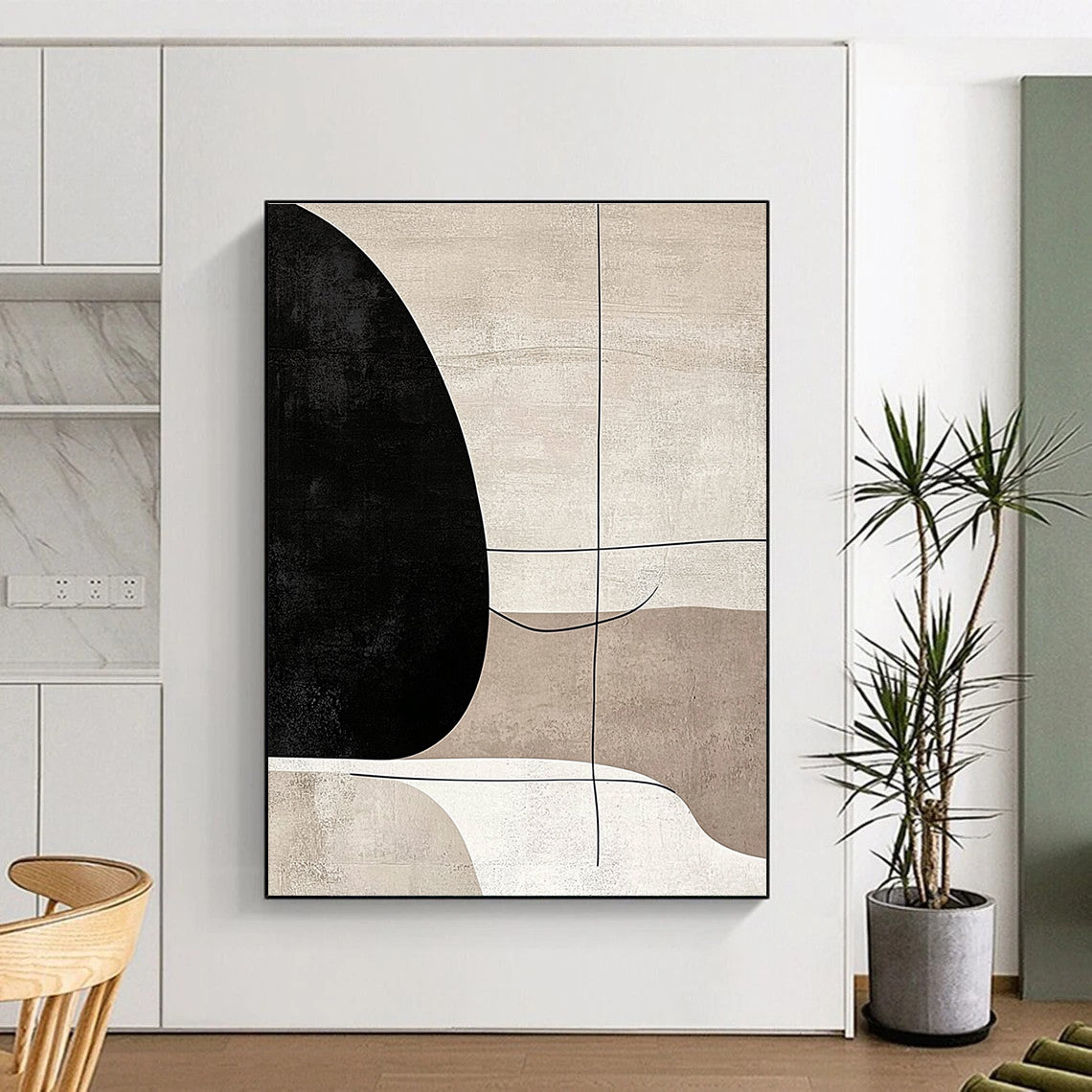 Minimalist Abstract Forms Painting with Quiet Sophistication WINK418