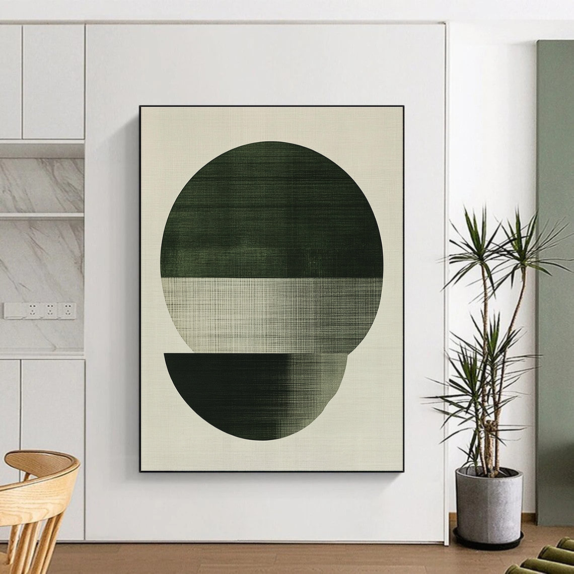 Circular - Lined Abstract Painting with Subtle Textures WINK854