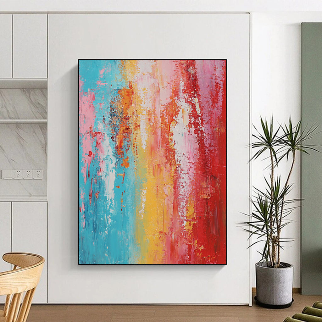 Pastel and Bright Abstract Painting with Cheerful Harmony WINK799
