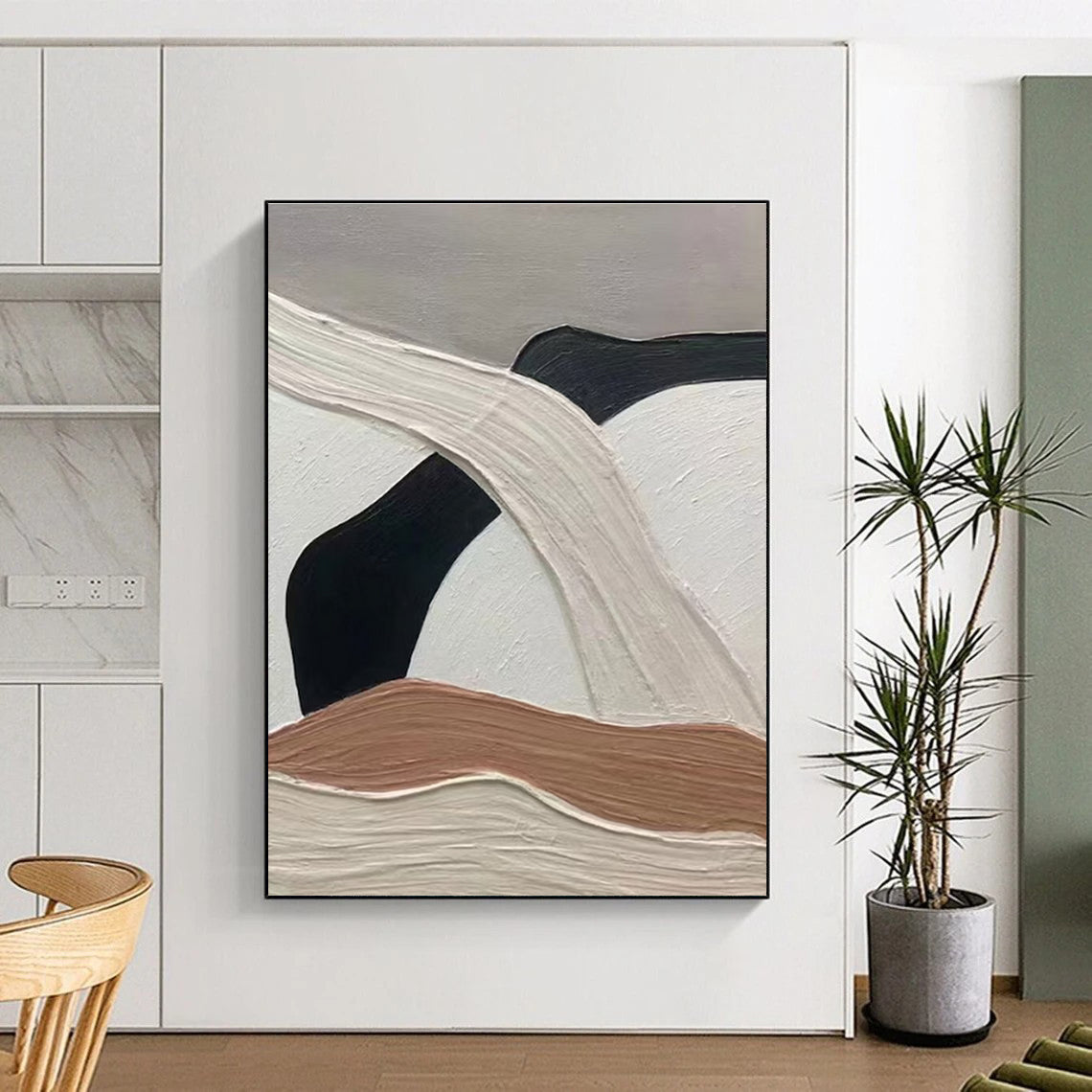 Minimalist Color - Block Abstract Painting for Contemporary Home Offices HENG522