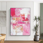 Pink Abstract Painting with Vibrant Softness WINK727