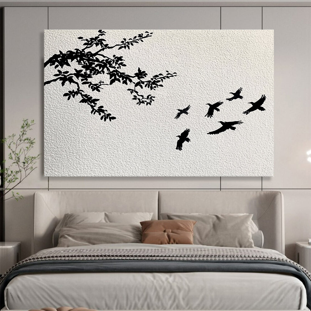 Black Branches and Birds - Serene Silhouettes ABS026