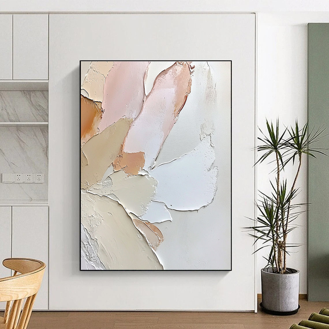 Pastel Abstract Layers Painting with Soft Elegance WINK404