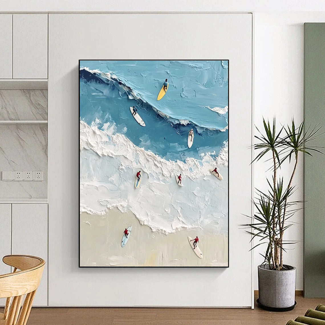 Surfers on Waves Dynamic Abstract Painting for Energetic Spaces GAB1482