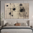 Ink - Splatter Abstract Painting with Dynamic Black and White ABS253