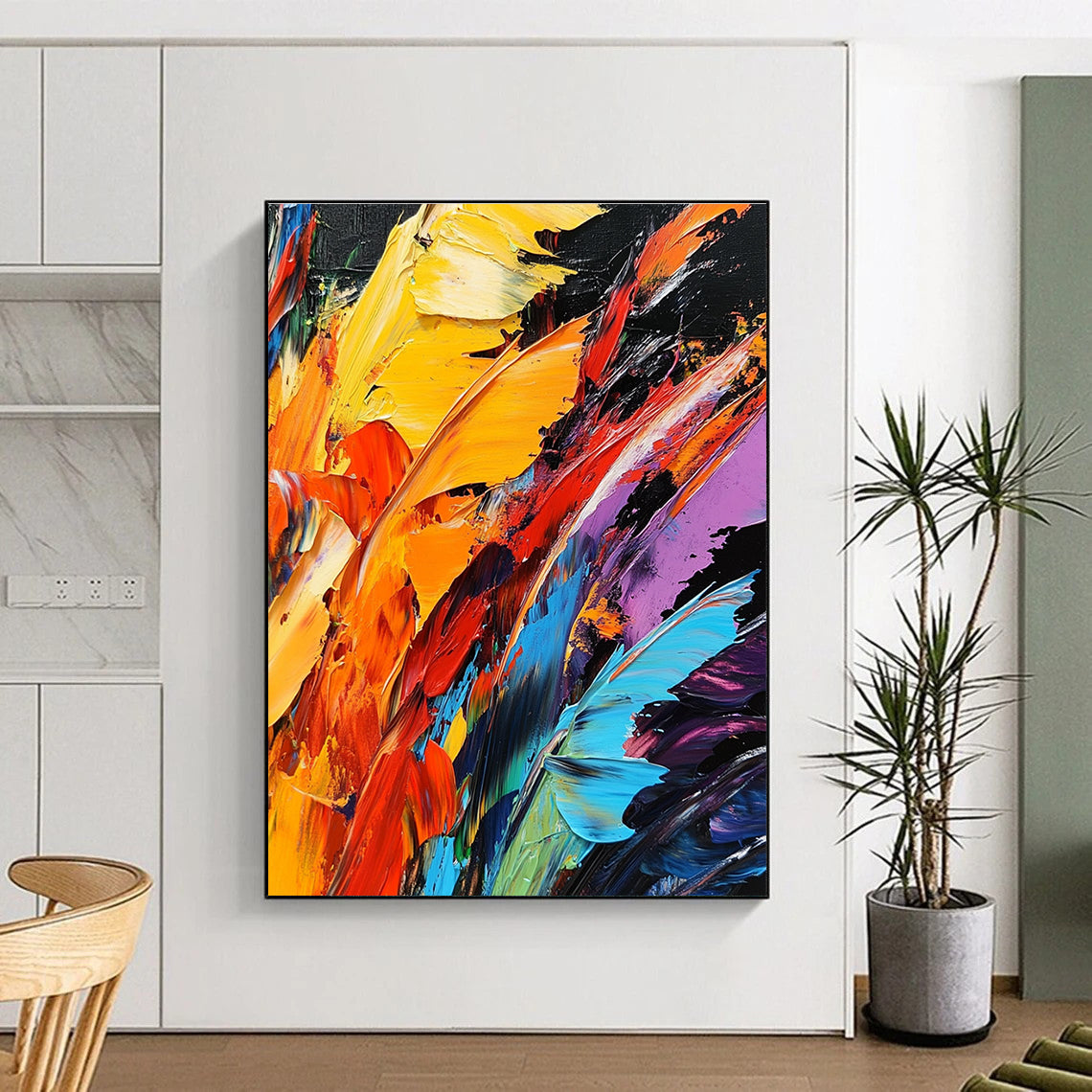 Colorful Textured Abstract Painting with Rich Layers WINK599