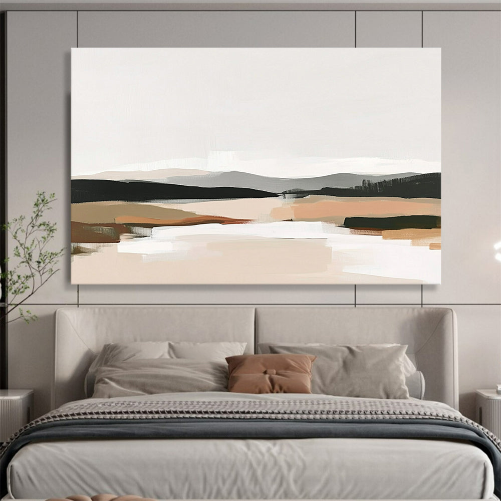 Minimalist Landscape Abstract Painting with Earthy Tones ABS241