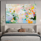 Vivid Floral Abstract Painting with Lush Expressive Brushstrokes ABS542